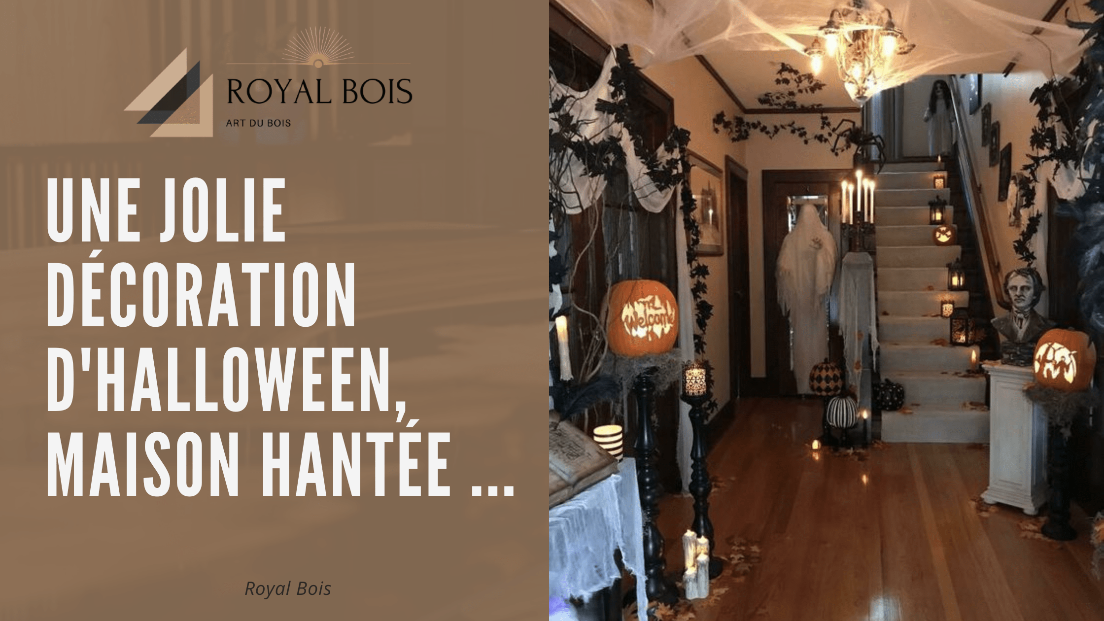 Une jolie décoration d'halloween, maison hantée ...