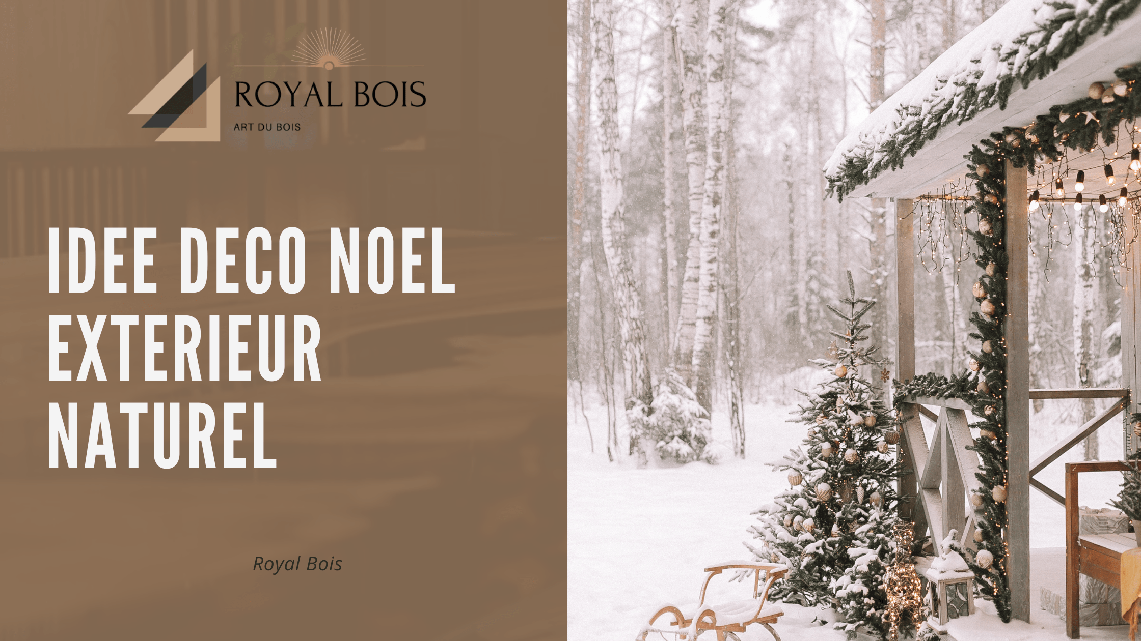 Idee deco noel exterieur naturel