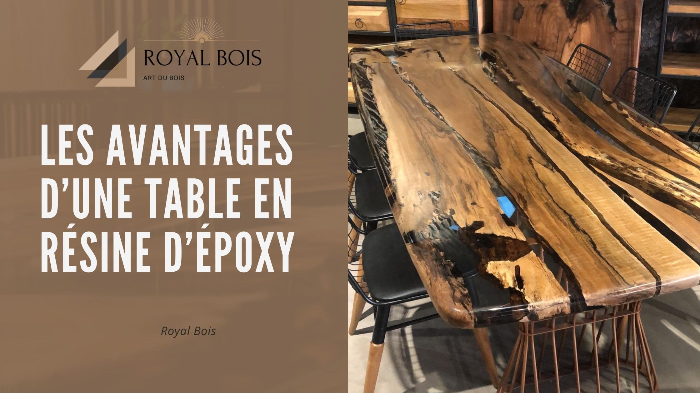 Table Bois Massif Résine Epoxy VNCOUVER