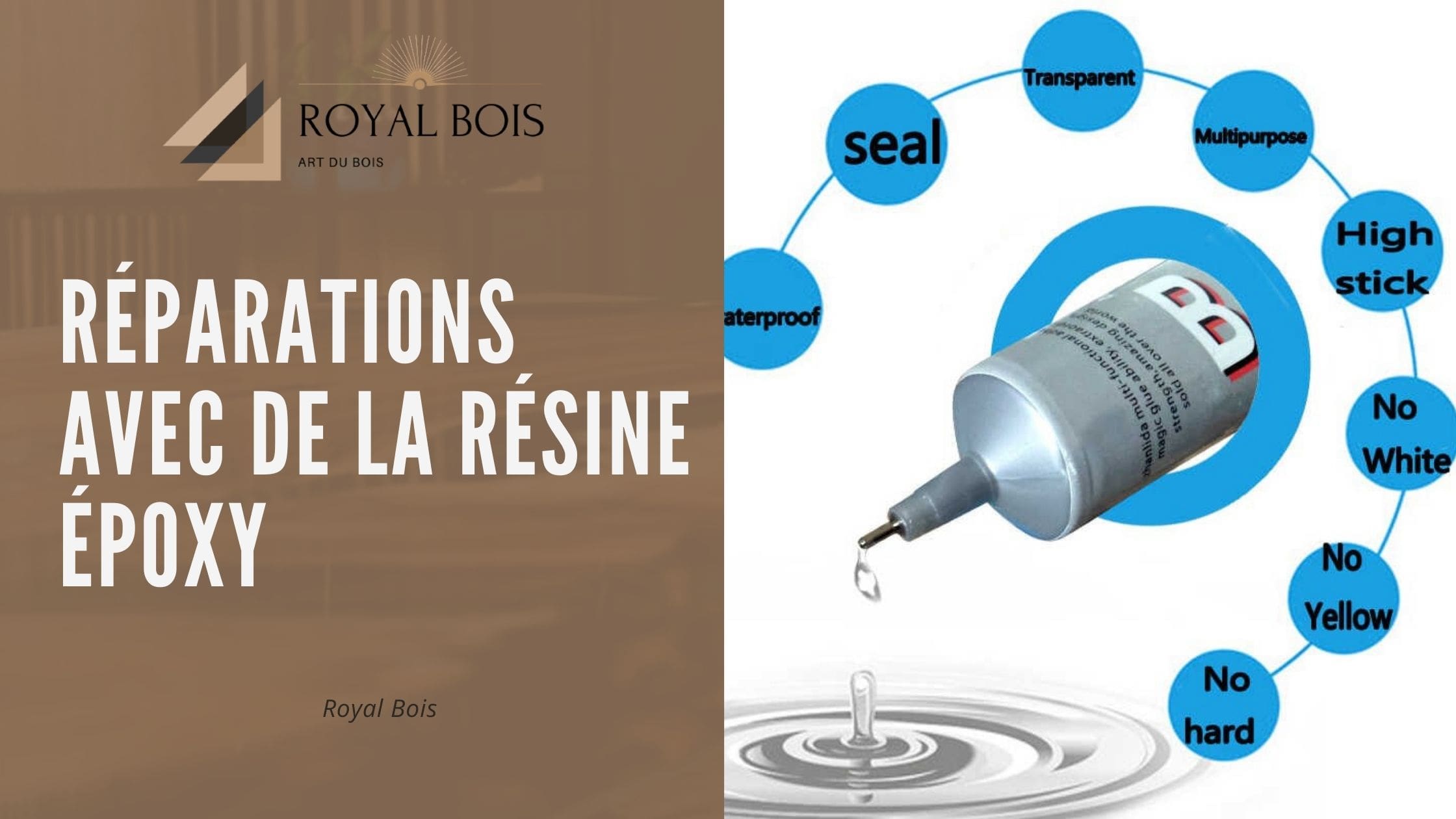 réparations avec de la résine époxy.