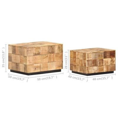2 Tables basses carrée