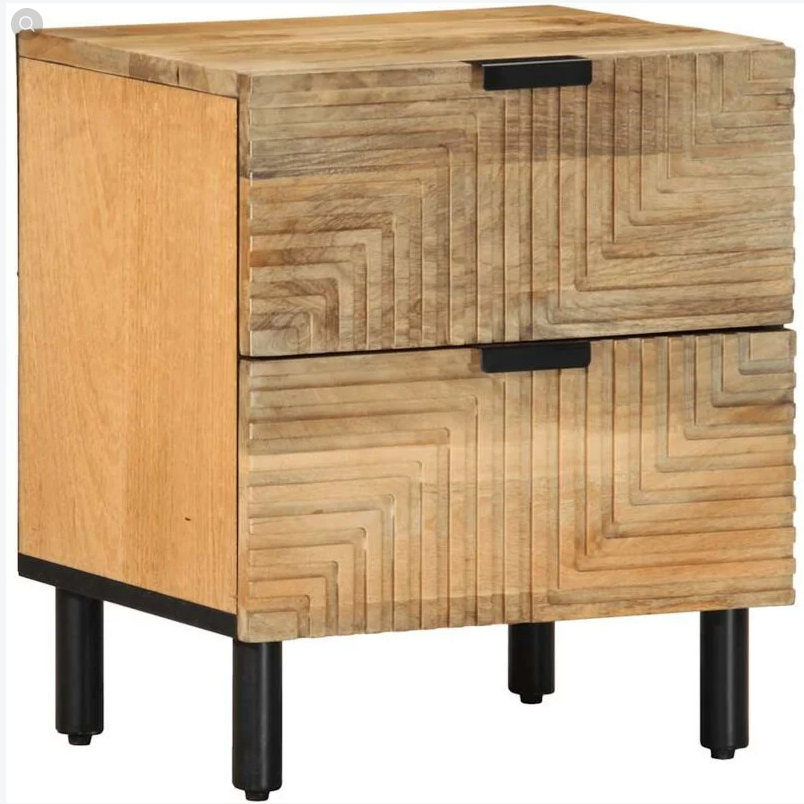 Table de chevet bois vintage