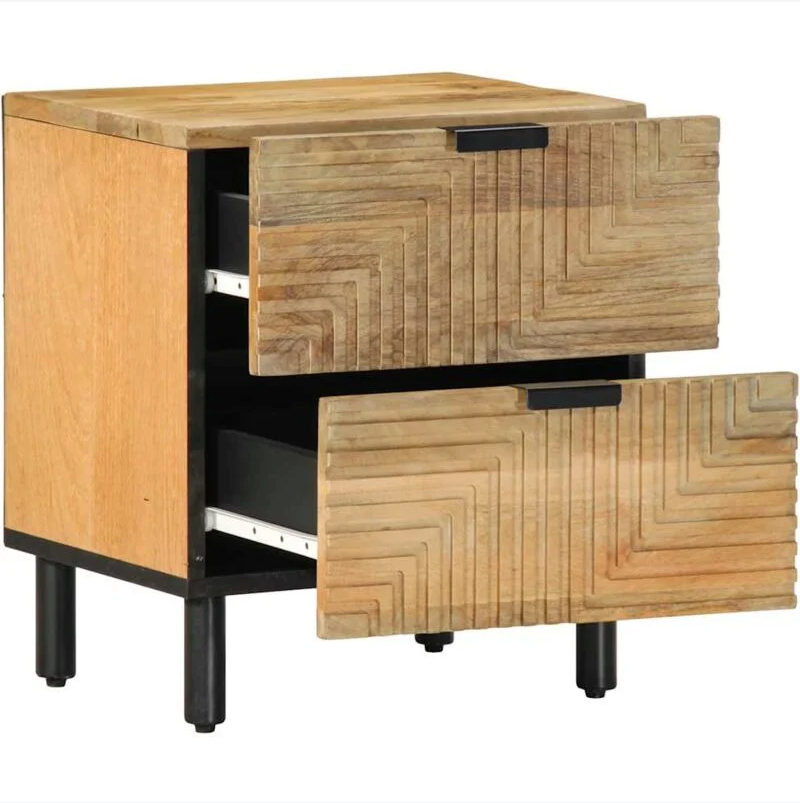 Table de chevet bois vintage