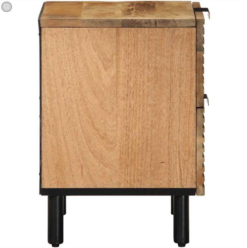 Table de chevet bois vintage