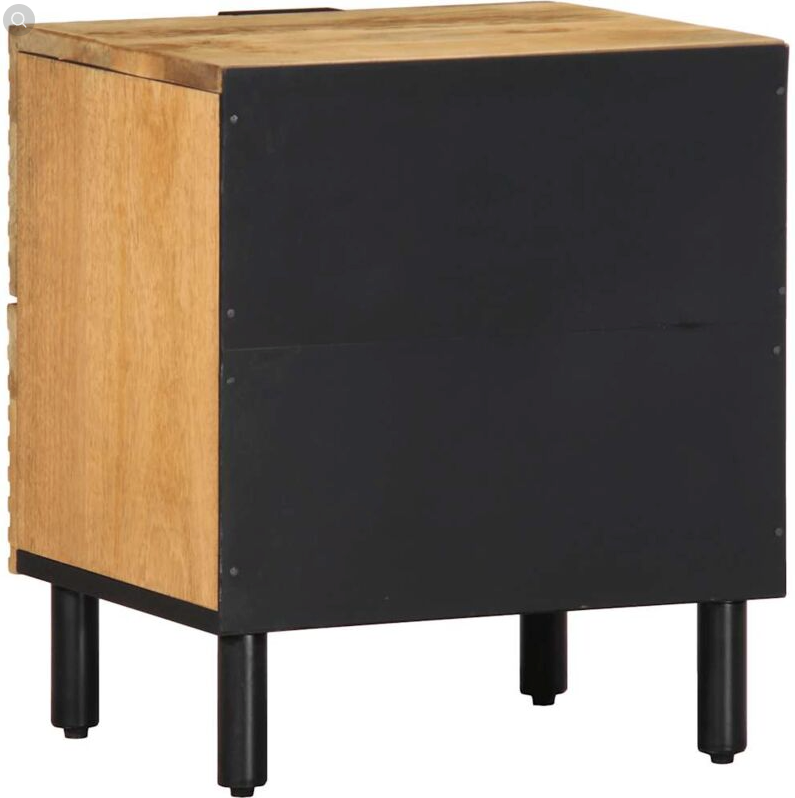 Table de chevet bois vintage