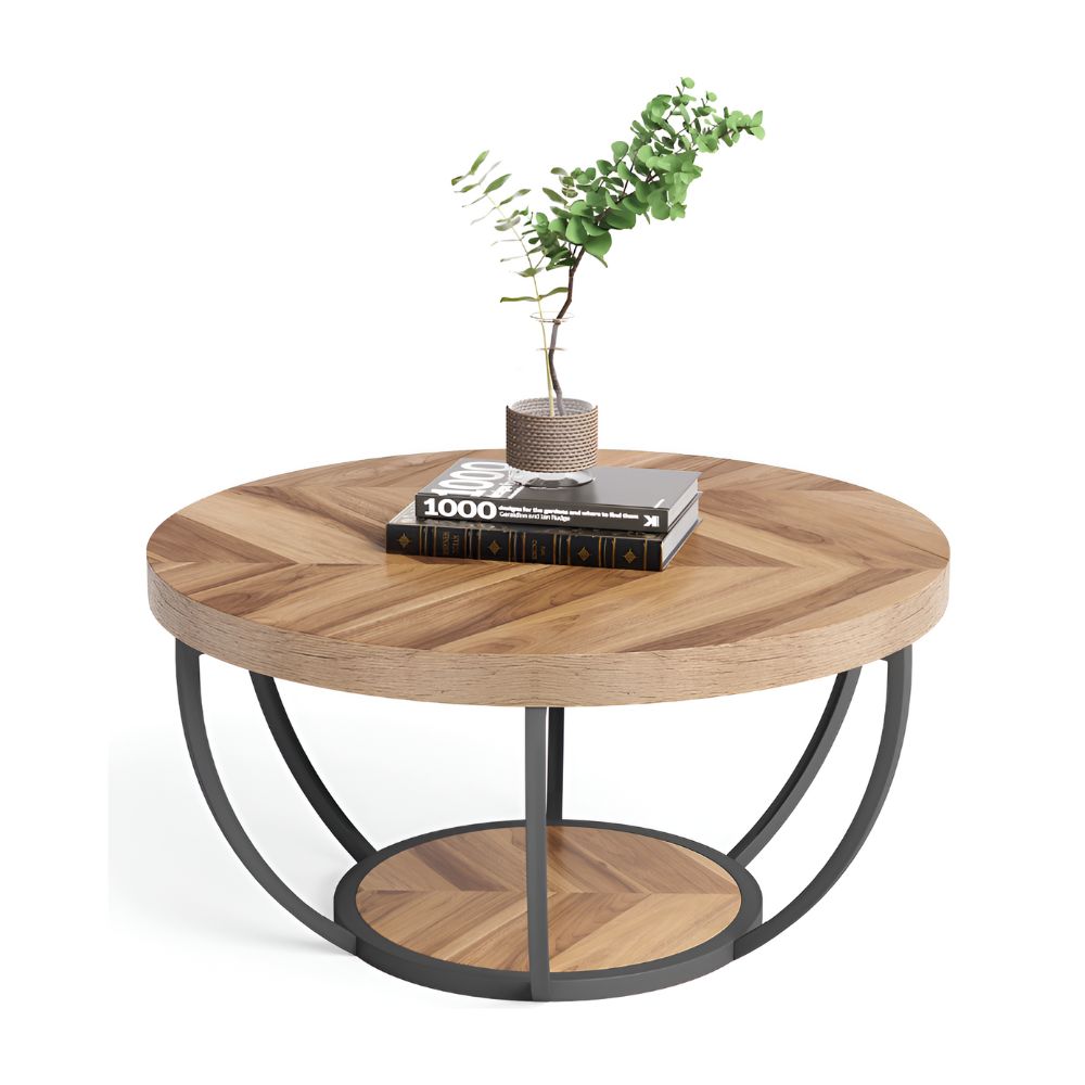 Table basse bois ronde