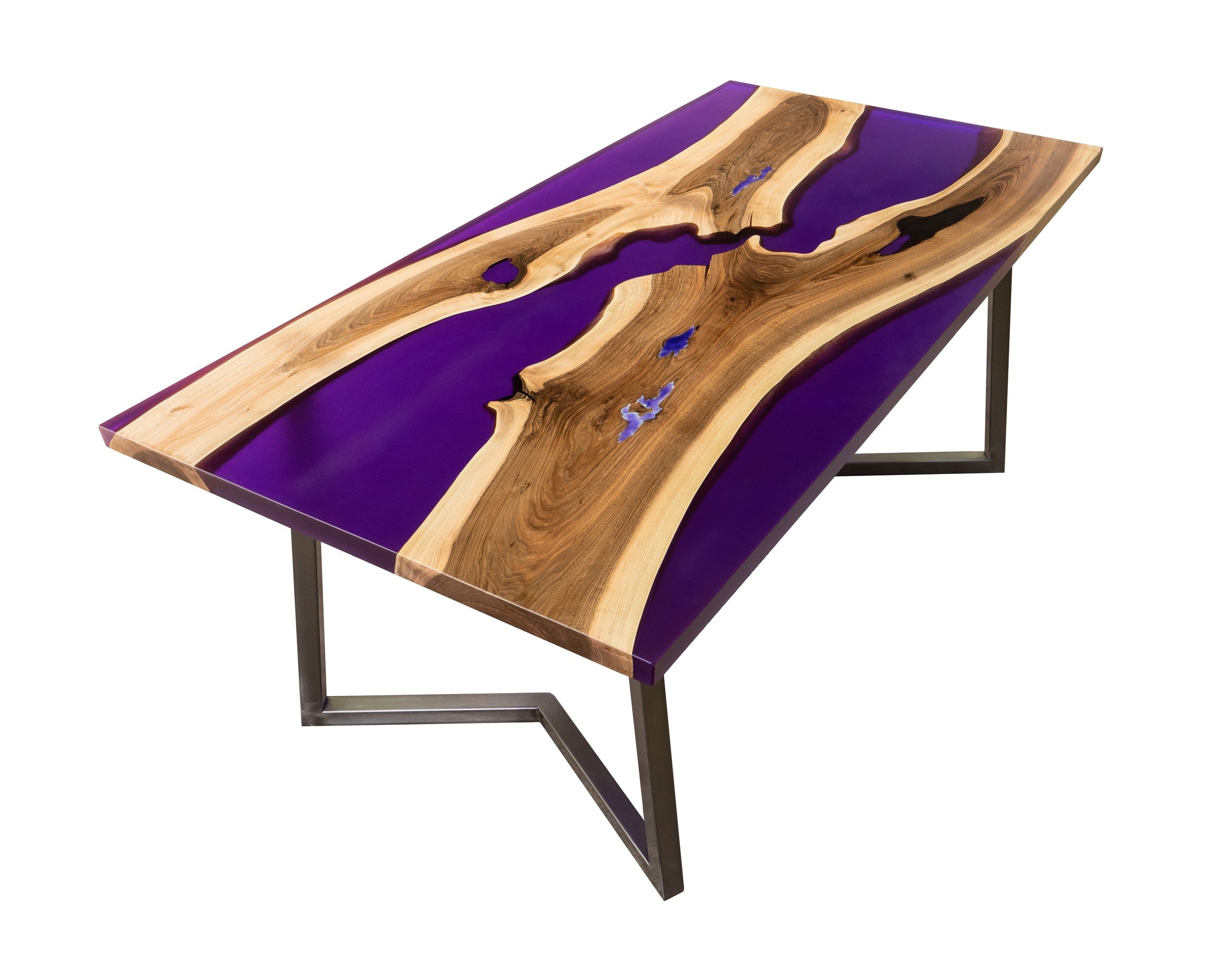 Table rivière bois naturel