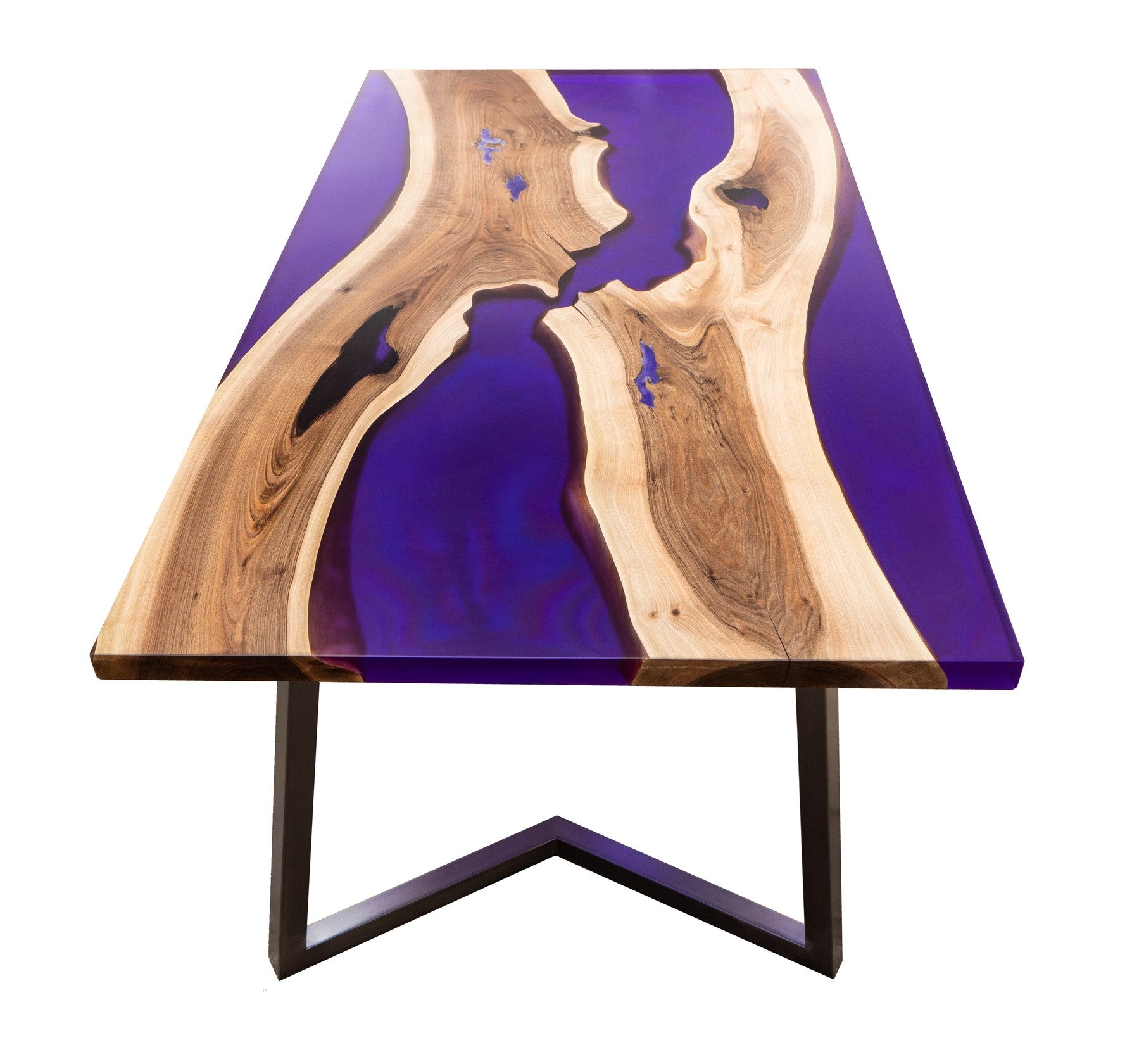 Table rivière bois naturel