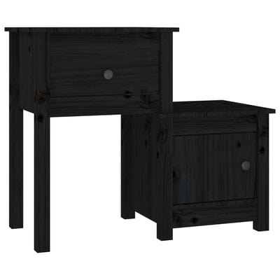 Double table de chevet Noir
