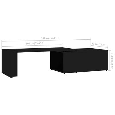 Grande table basse noir