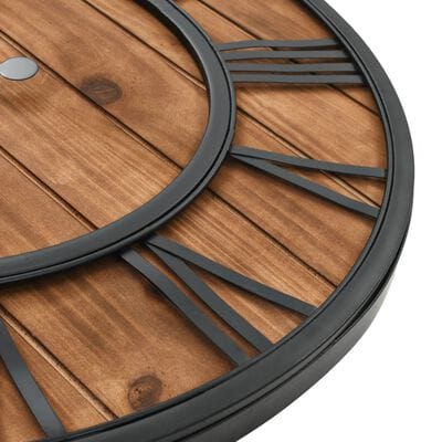 Horloge bois et métal