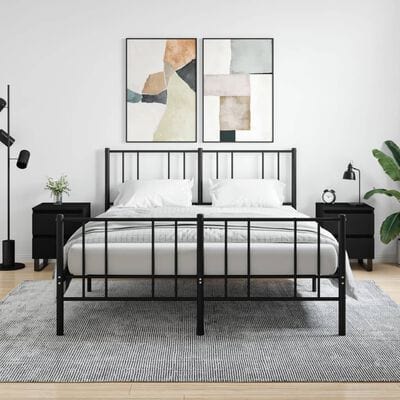 Lot 2 table de chevet noir