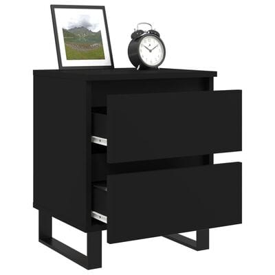 Lot 2 table de chevet noir