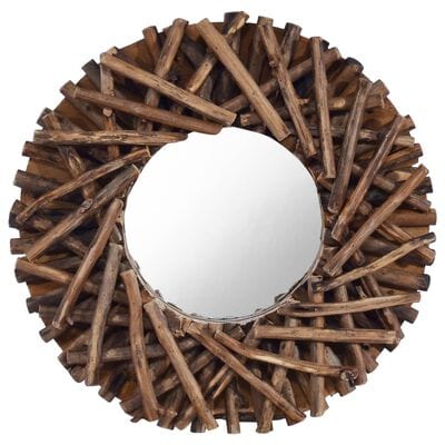 Miroir mural en bois