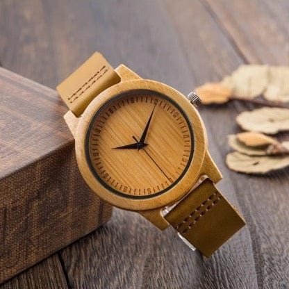 Montre en bois "Beige"