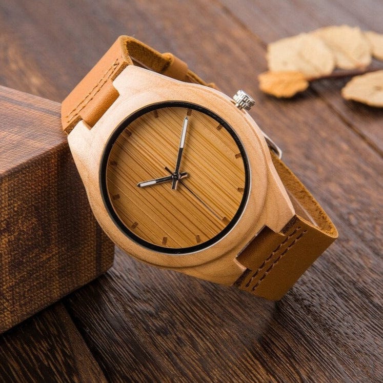 Montre en bois "Cream"