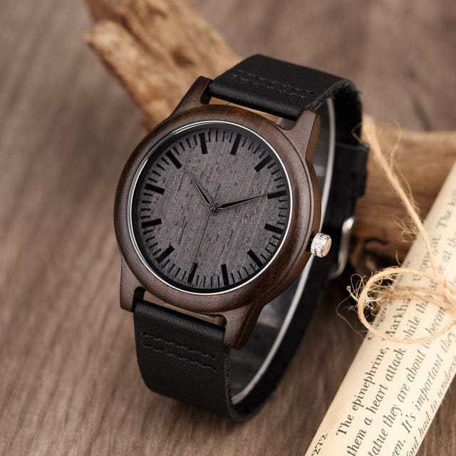 Montre en bois "Dark"