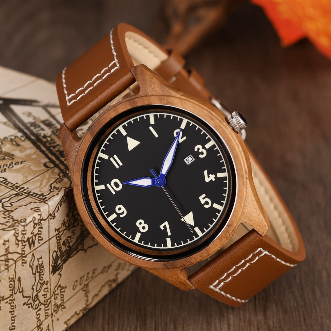 Montre en bois "Lueur"