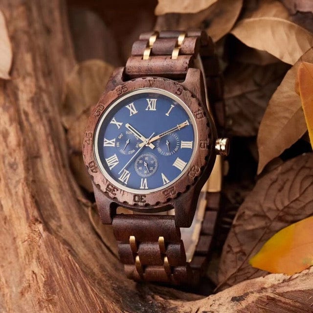 Montre en bois "Terre"