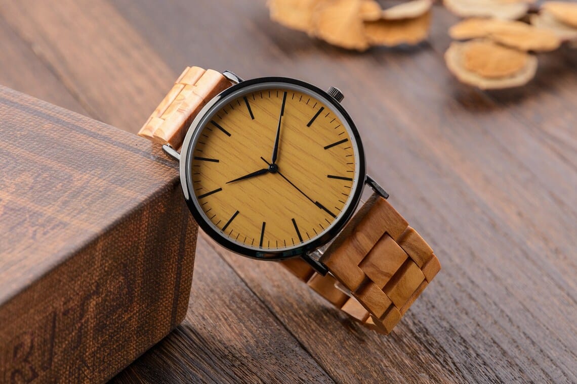 Montre en bois "Yellow"