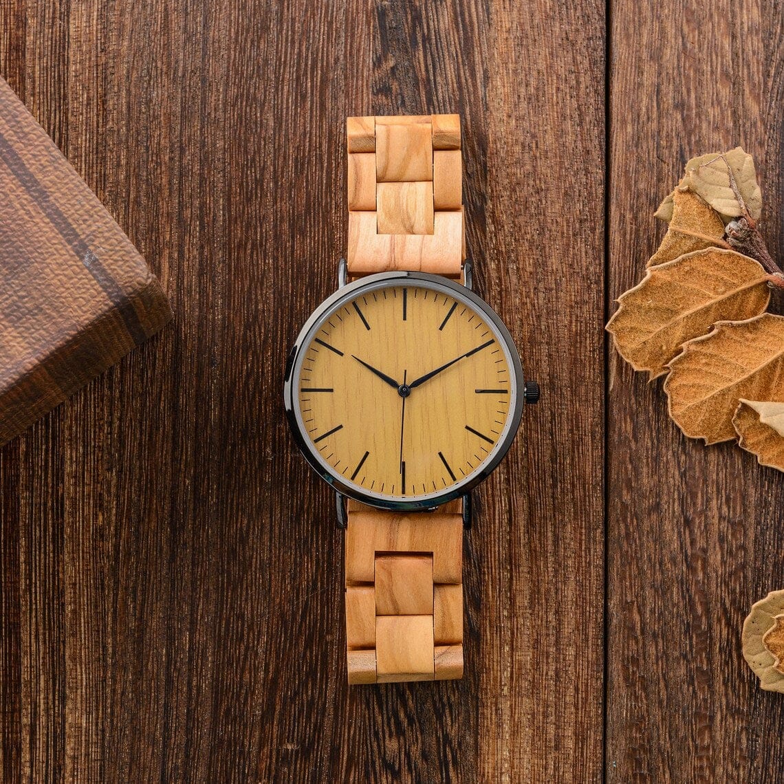 Montre en bois "Yellow"