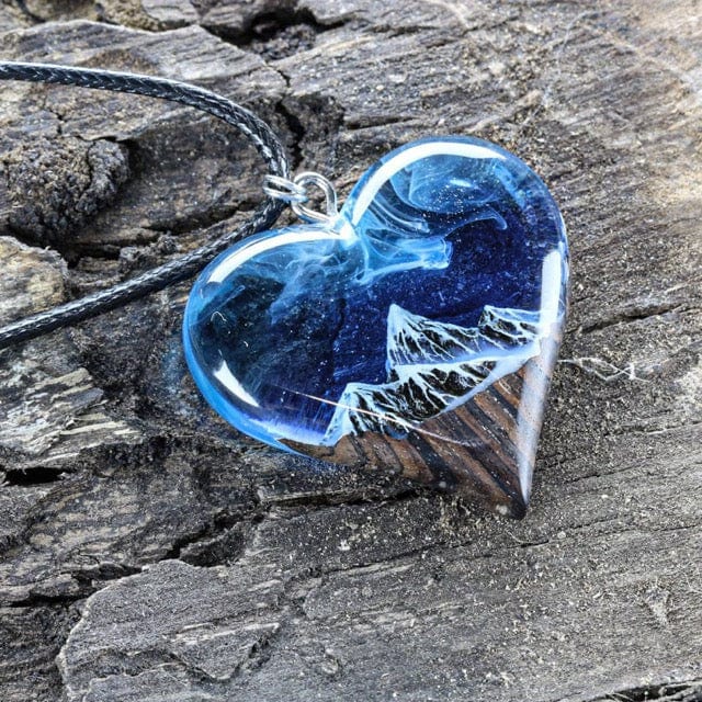 Pendentif coeur bleu