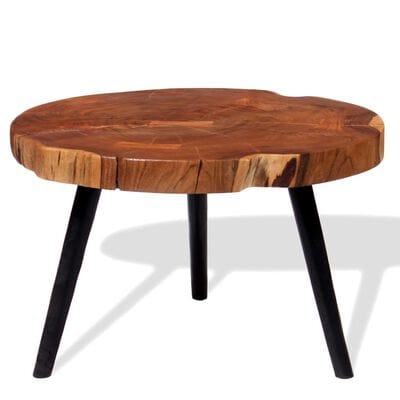 Petite table basse ronde bois