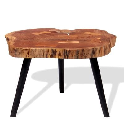 Petite table basse ronde bois