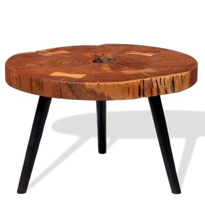 Petite table basse ronde bois