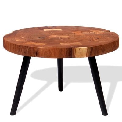 Petite table basse ronde bois