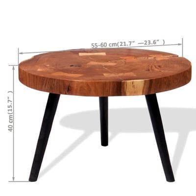 Petite table basse ronde bois