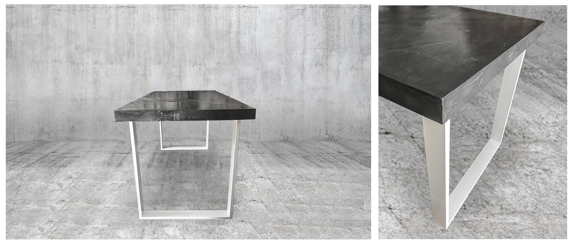 Petite table béton ciré