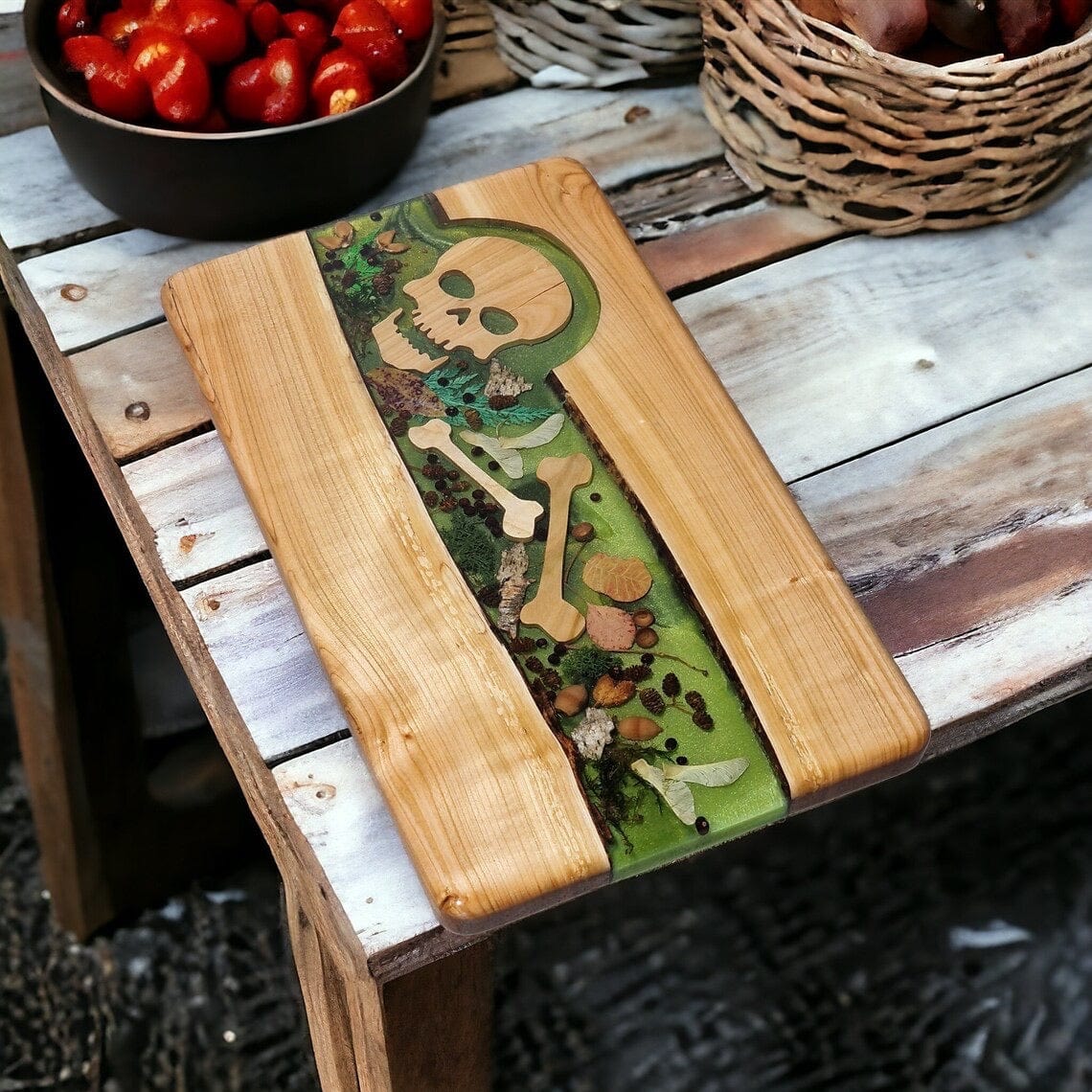 Plateau de service en bois fait à la main