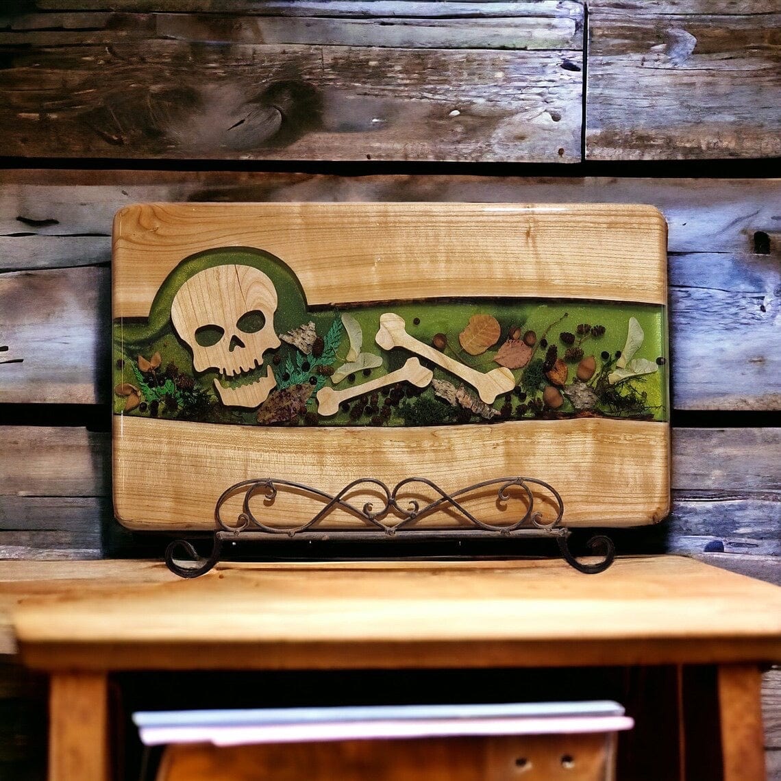 Plateau de service en bois fait à la main