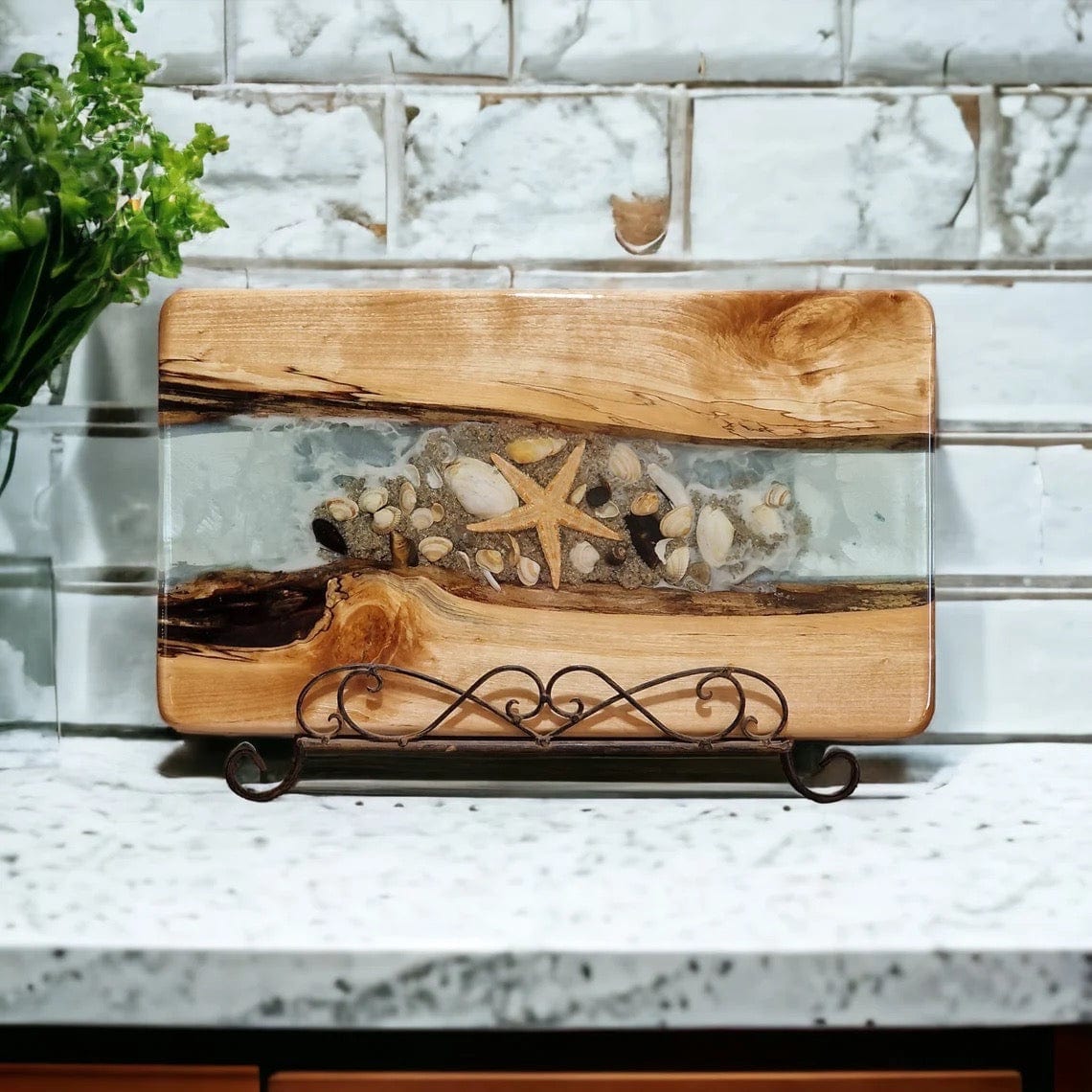 Plateau rond en bois