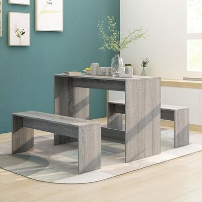 Table a manger avec banc gris