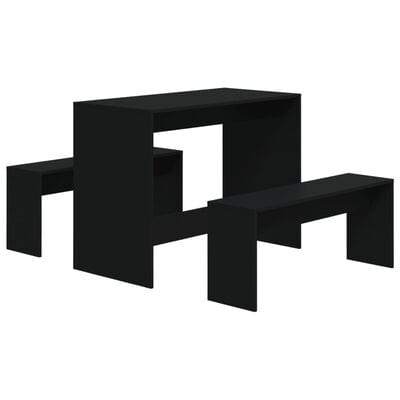 Table a manger avec banc noir