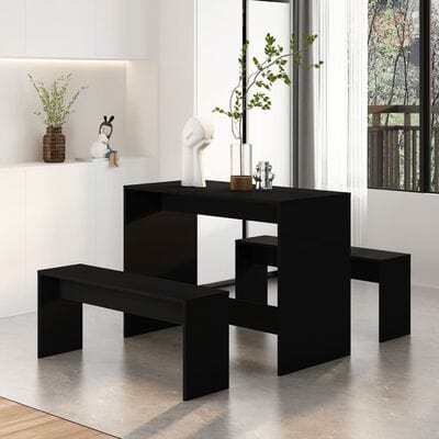 Table a manger avec banc noir