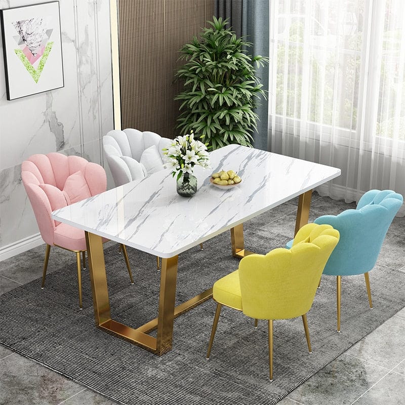 Table a manger blanche et bois