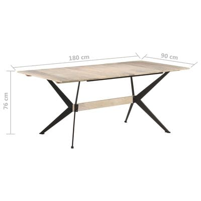 Table a manger bois blanchi