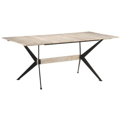 Table a manger bois blanchi