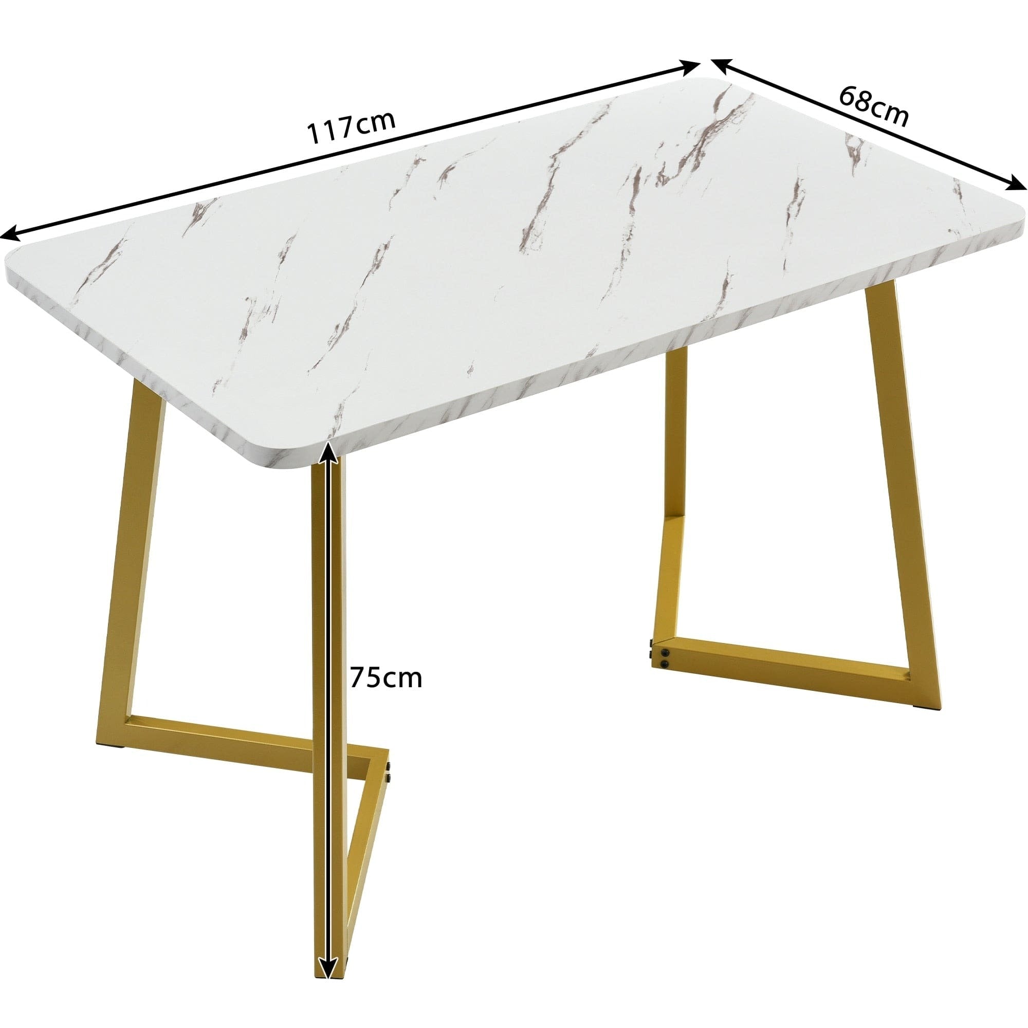 Table a manger effet marbre