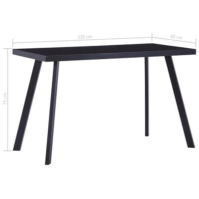 Table a manger en verre noir
