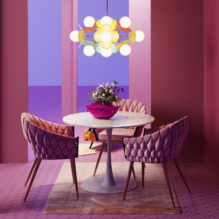 Table a manger ronde marbre