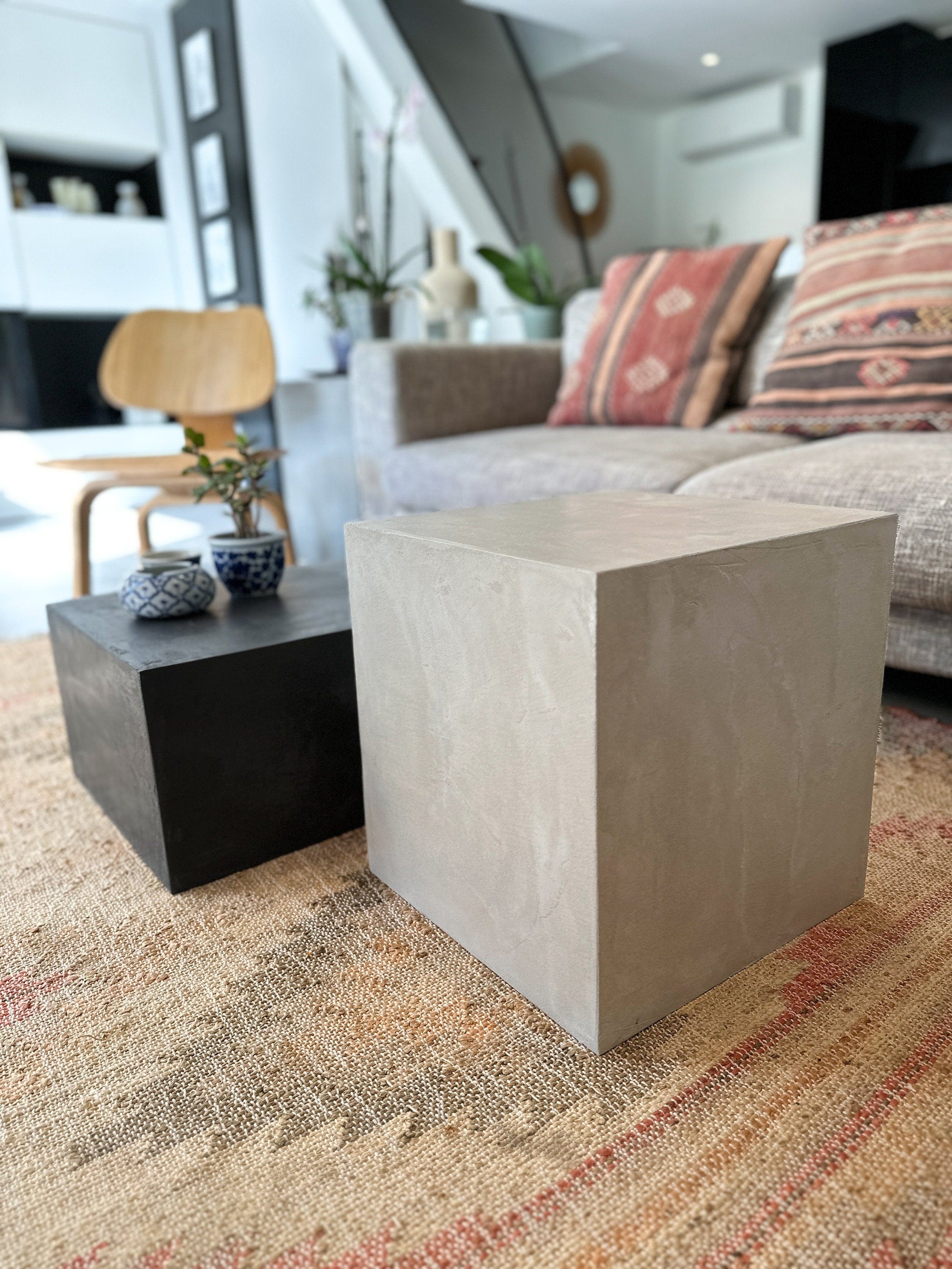 Table basse béton ciré