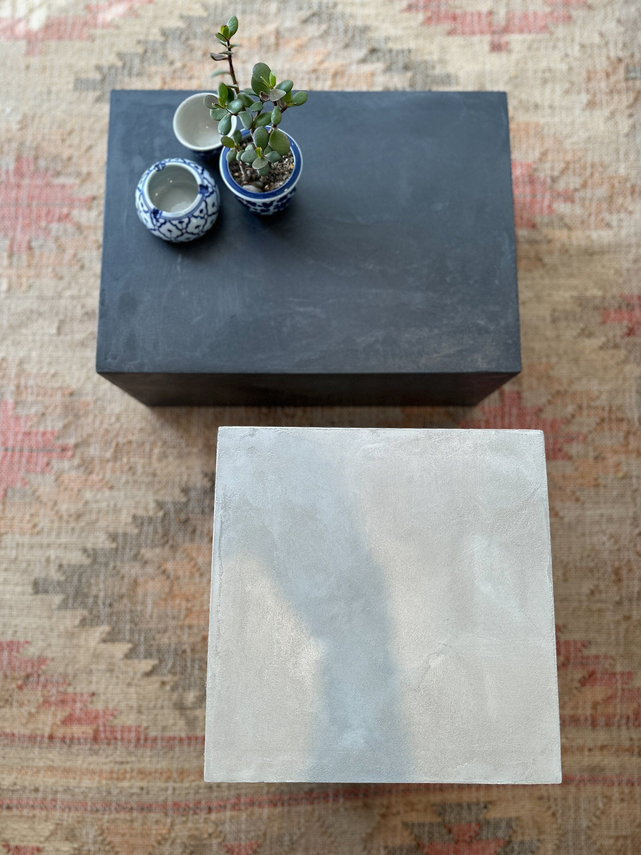 Table basse béton ciré