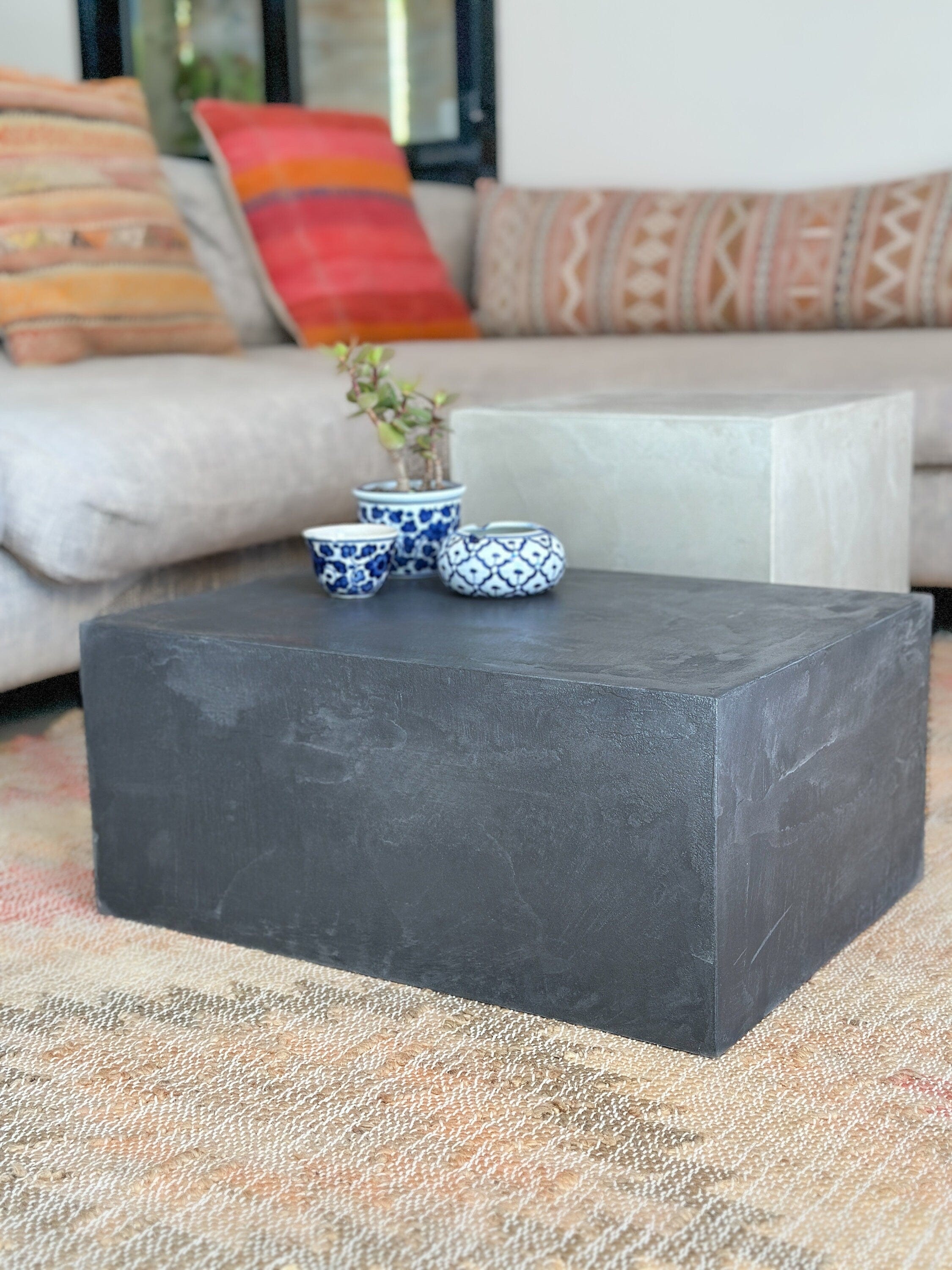 Table basse béton ciré