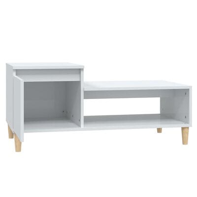 Table basse blanc rangement