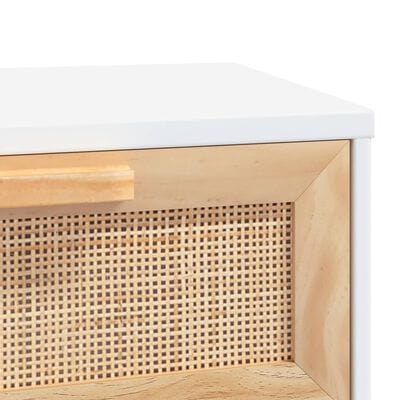 Table basse blanc rotin