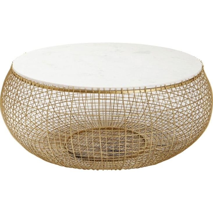 Table basse blanche marbre